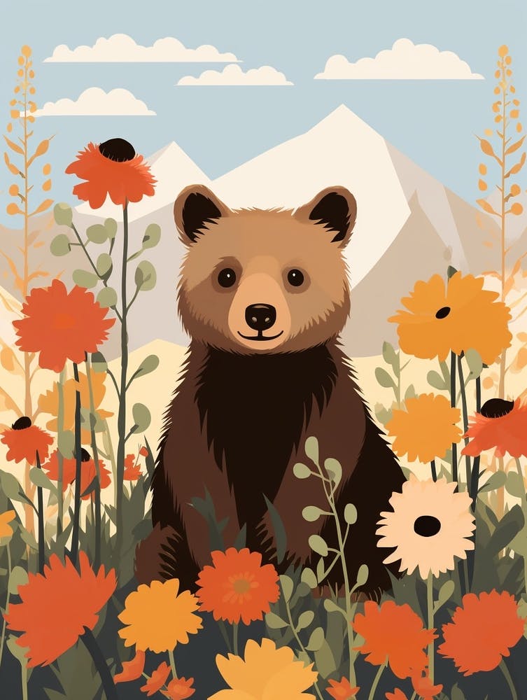 Baby Animal Illustration  Bear 4
