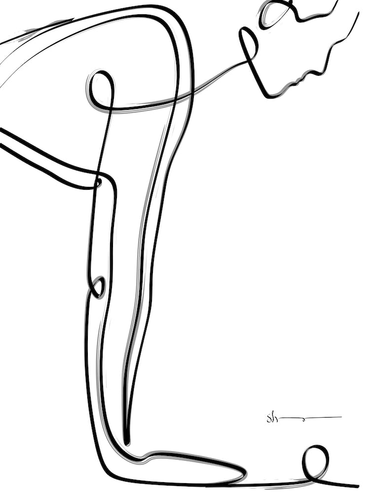 Plank Pose Abstract