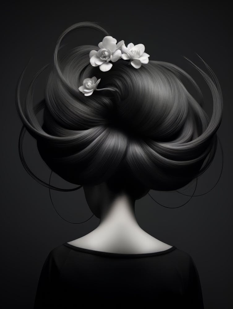 Bw Flower Girl Portrait 000 2