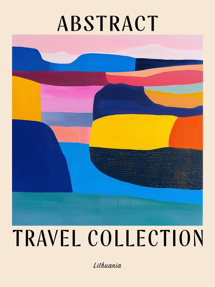 Abstract Travel Collection Poster Lithuania 1