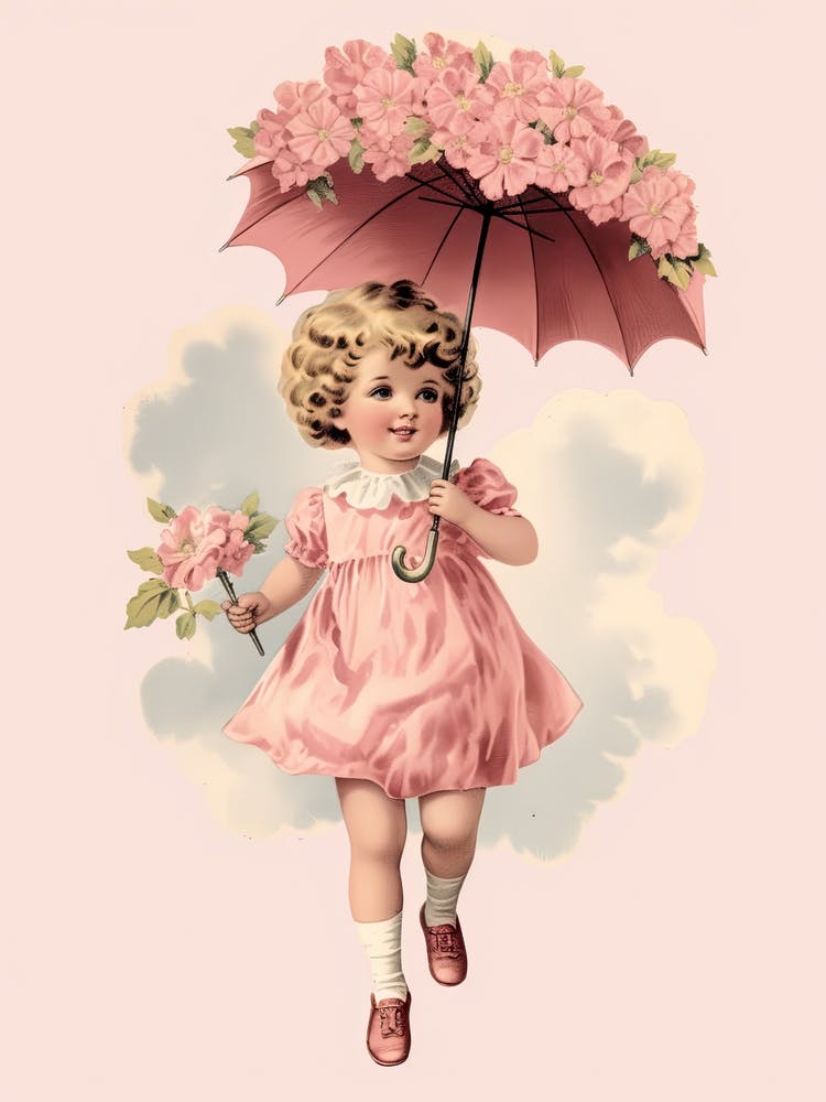 Vintage Rosa Illustration Kitsch 9