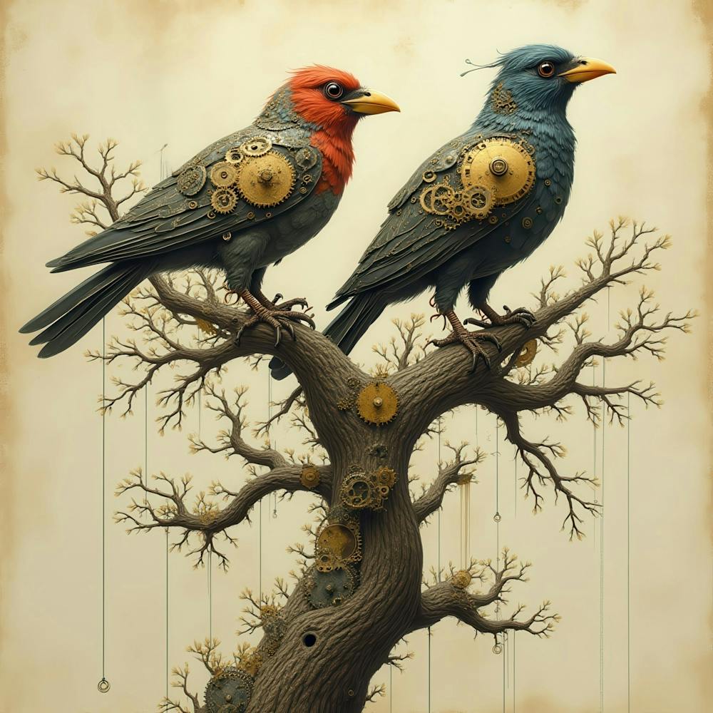 Two Birds On A Tree