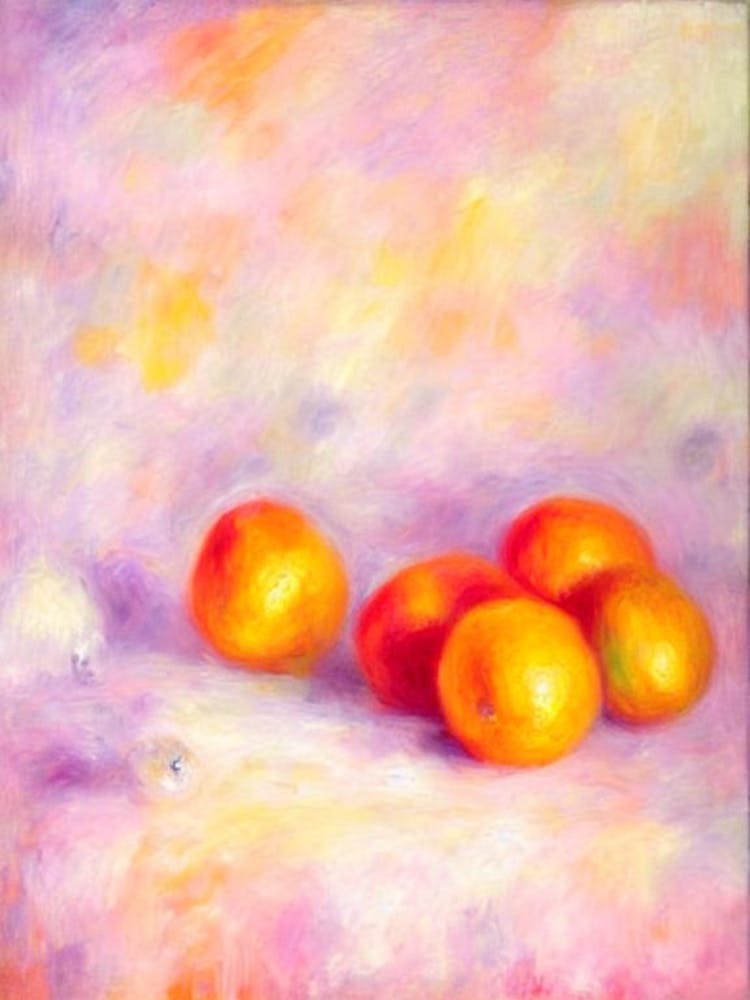 Oranges On Sunset Pink Fruit
