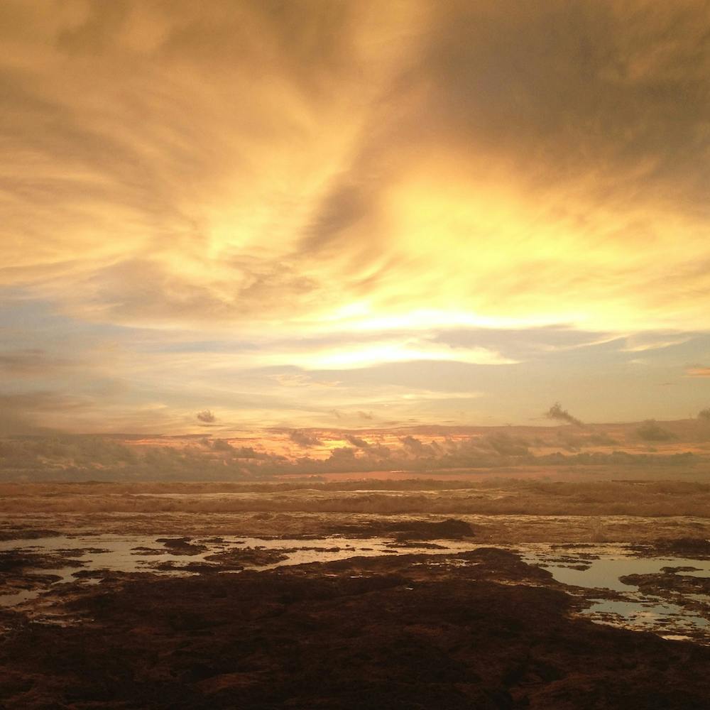 Swirling Sunset on Beach in Costa Rica - Square