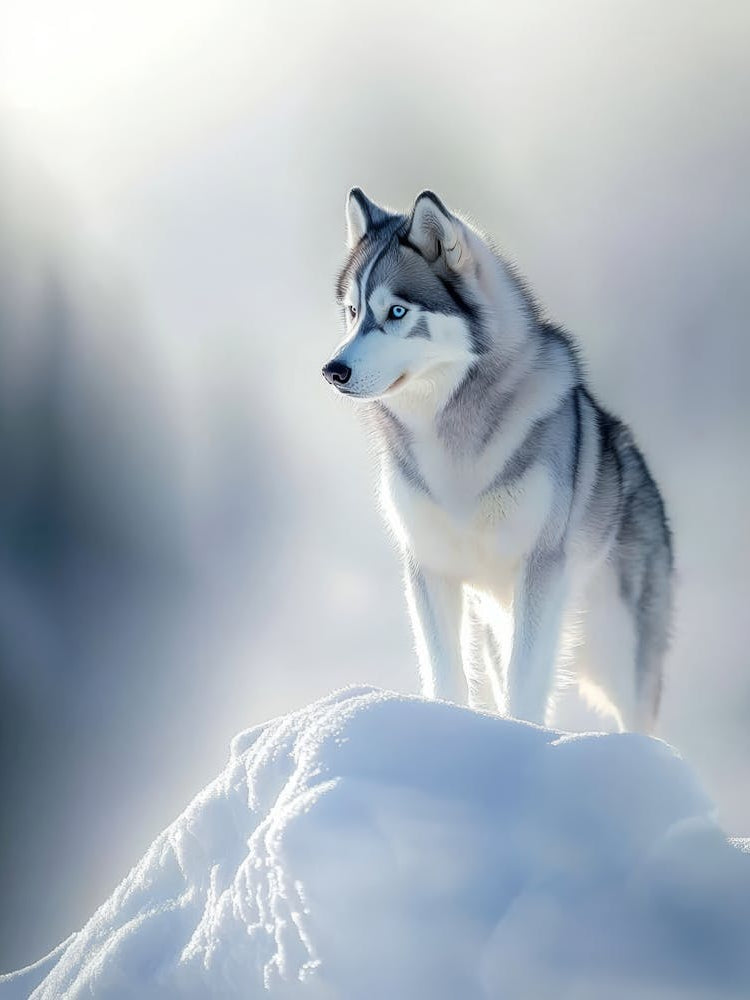 Husky Dog. Generated with AI.