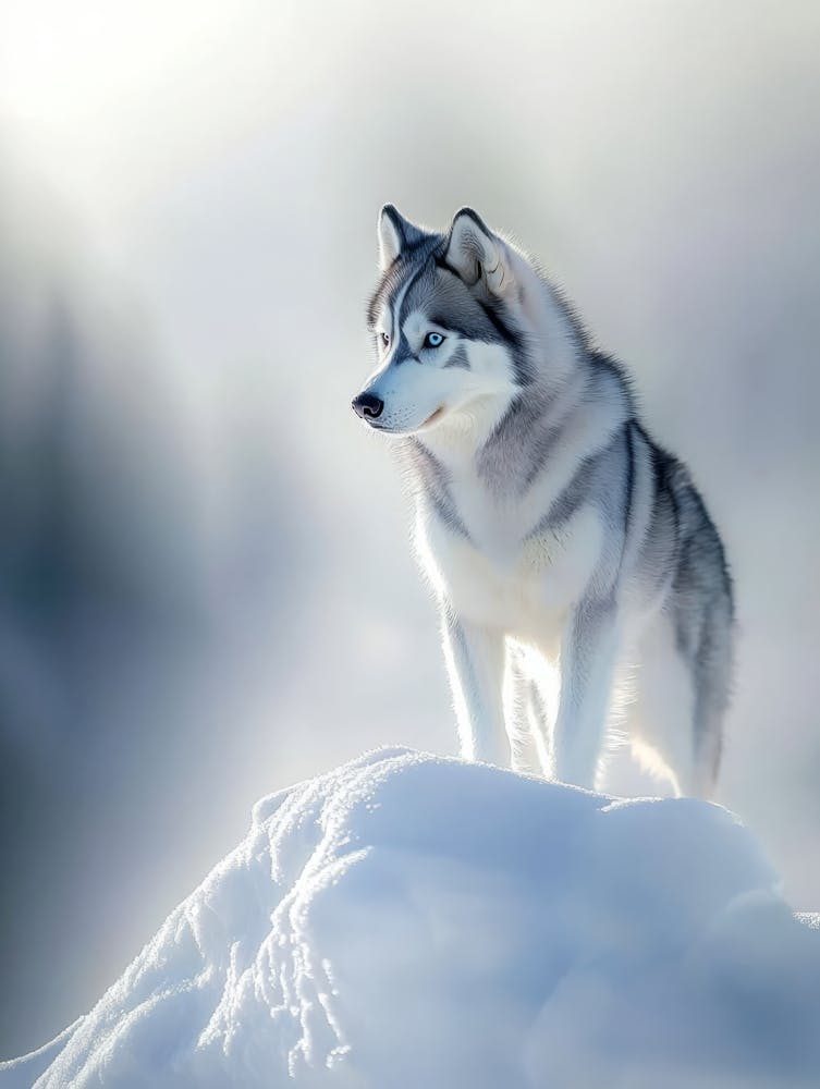 Husky Dog. Generated with AI.