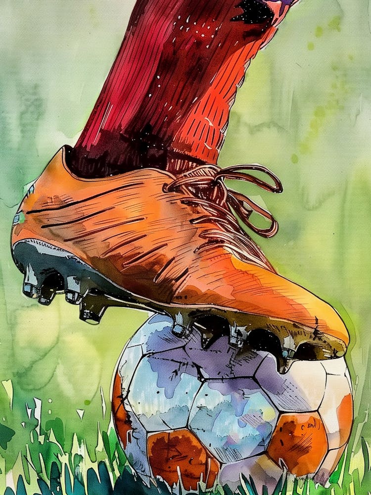 Football Player Watercolor Art (4)