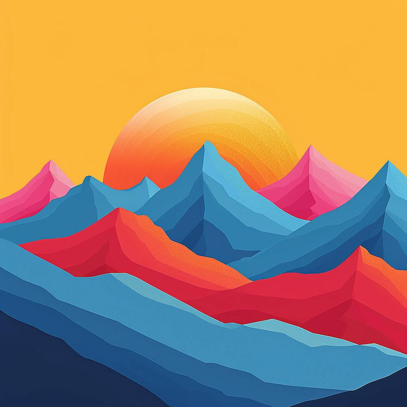 Abstract Mountain Landscape - abstract art, abstract painting  city wall art, colorful wall art, home decor, minimal art, modern wall art, wall art, wall decoration, wall print colourful wall art, decor wall art, digital art, digital art download, interio