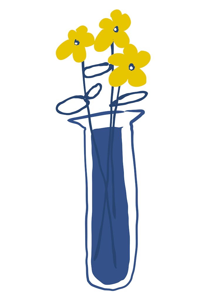 Yellow Flowers In A Vase 1