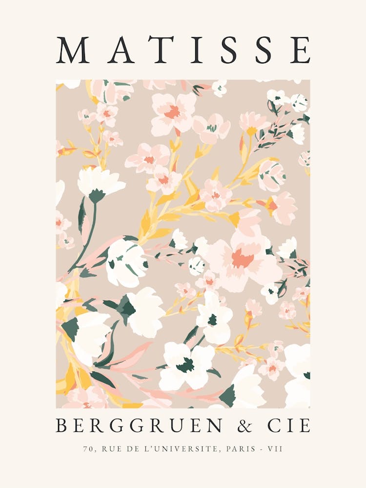 Matisse Flower Collection Print Pink