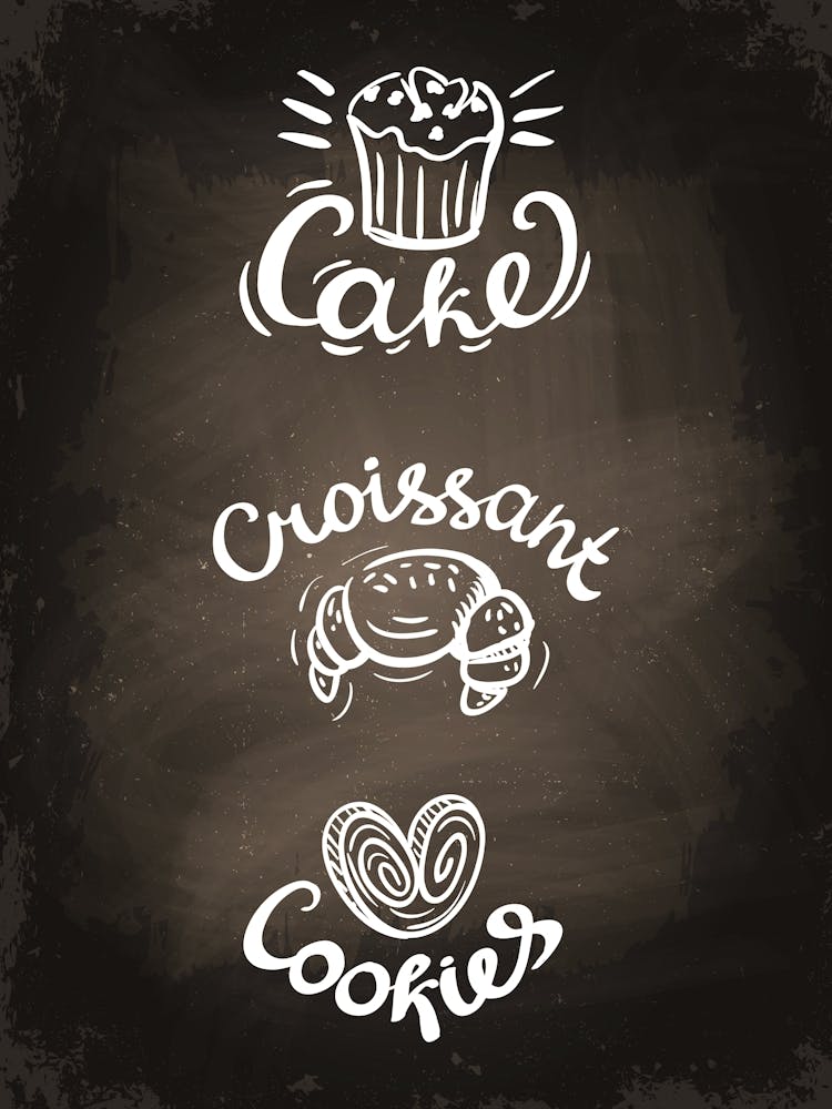 Chalkboard — Coffee poster, kitchen print, lettering