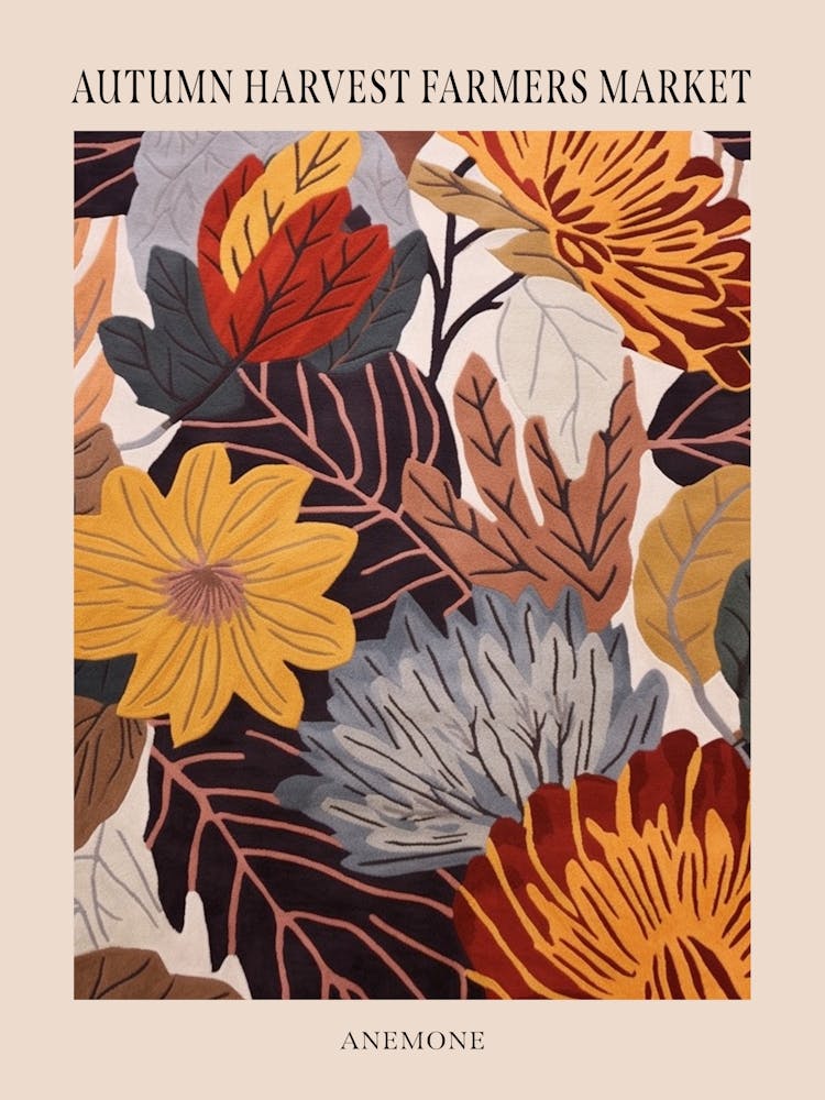 Fall Botanicals Anemone 3 Poster