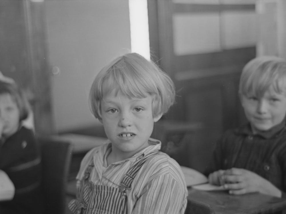 Pupil In School, Williams County, North Dakota By Russell Lee