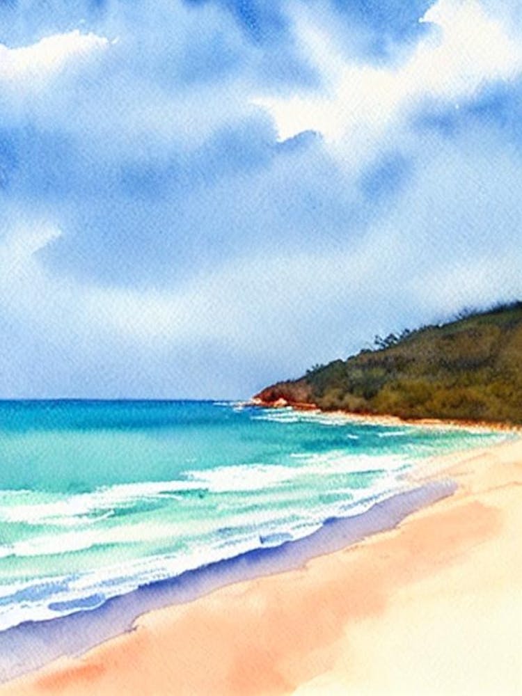 Pearl Beach, Australia Aquarell