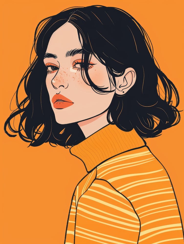 Girl In Orange Sweater