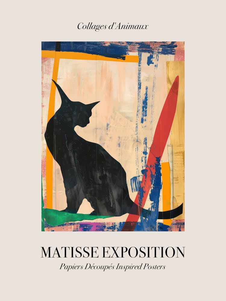 Cat 8 Matisse Inspired Exposition Animals Poster