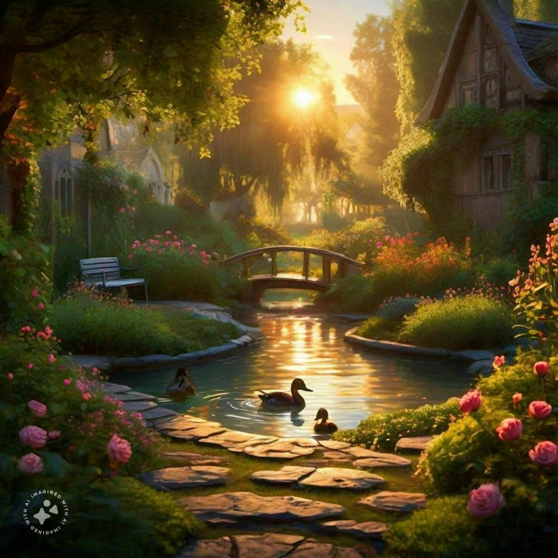 Sunset In The Garden