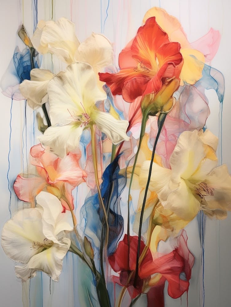 Abstract Flower Painting Gladiolus 2