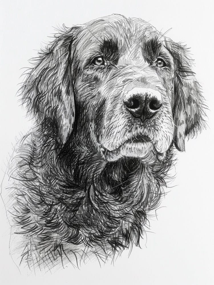 Newfoundland Dog Strichskizze 1