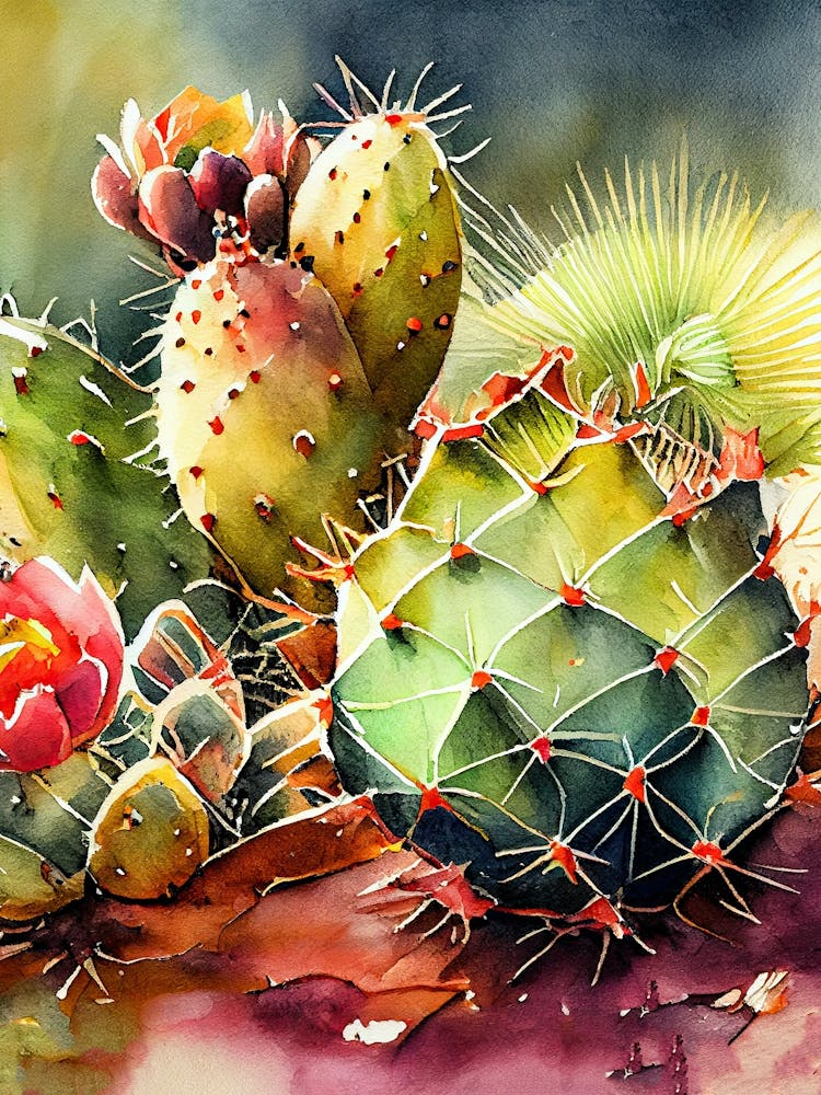 Cactus Painting nature flora