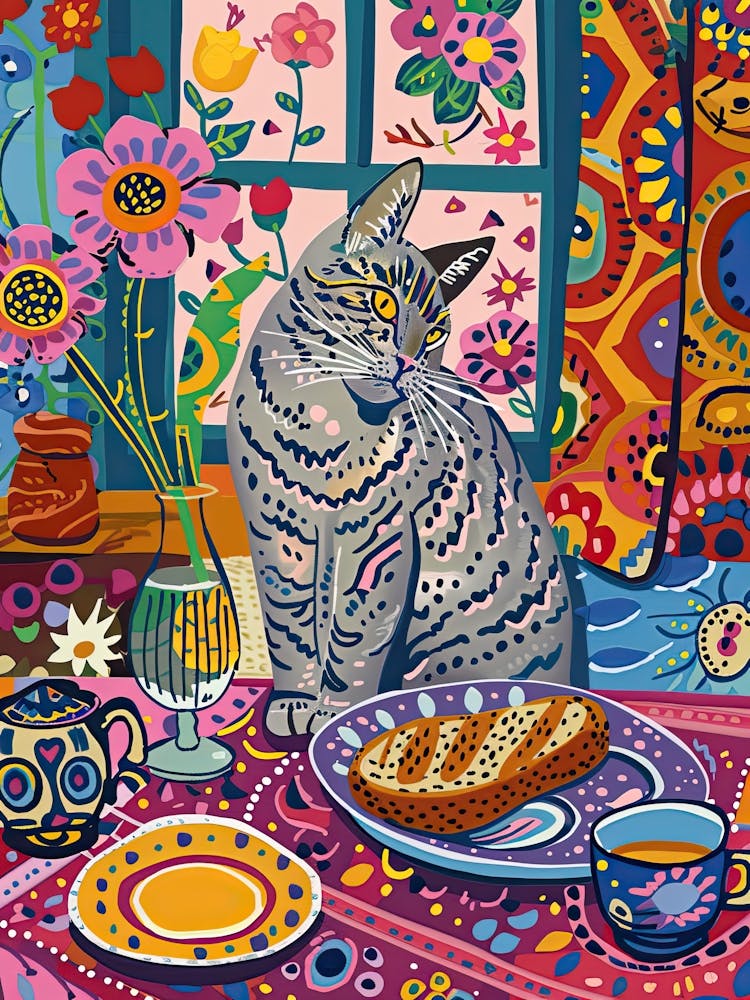 Tea Time With A Egyptian Mau Cat 2