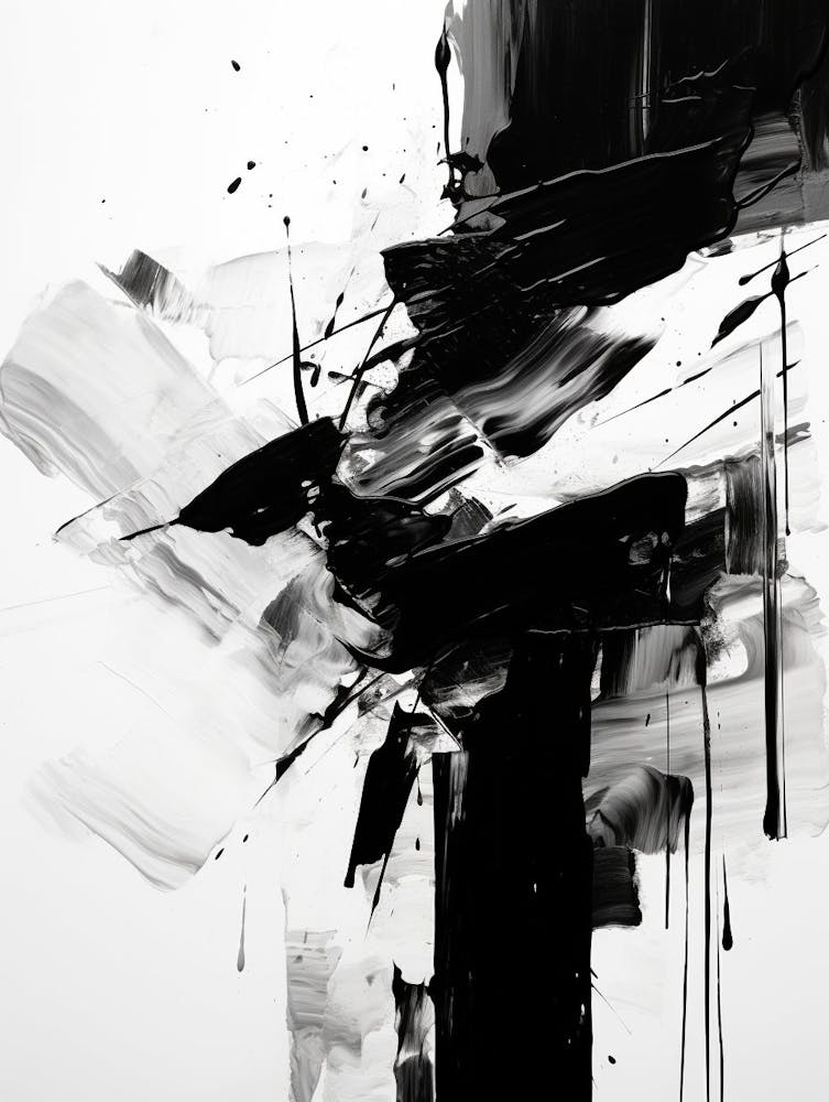 Fragments Abstract Black And White 3