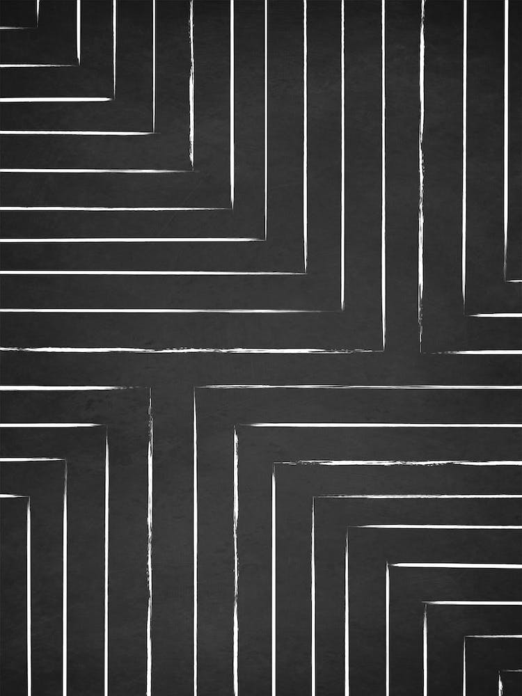 Black White Geo Lines B