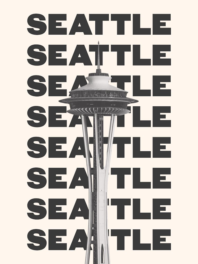 Seattle Space Needle Black & White