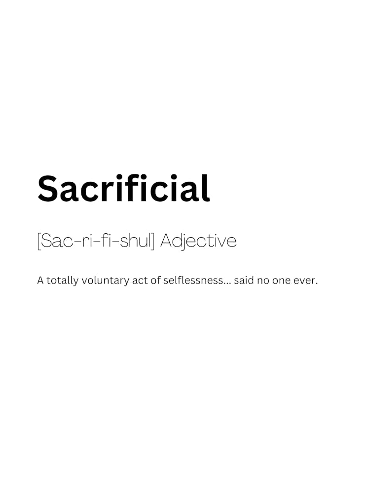 Définition et Sens de Sacrificiel