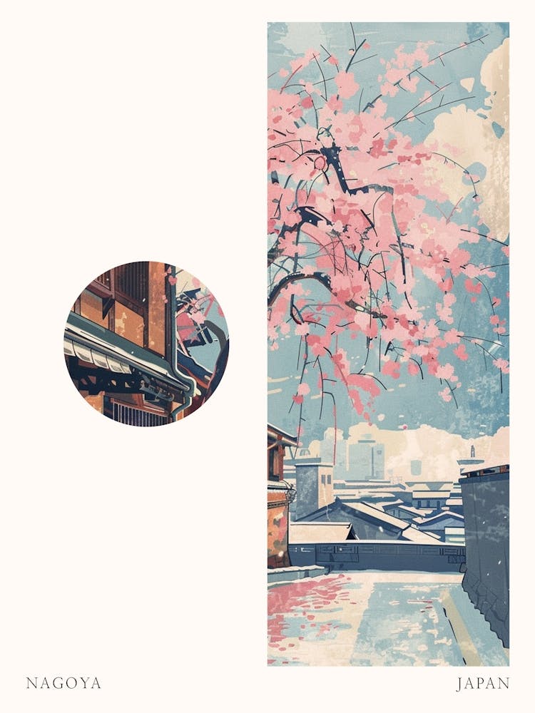 Nagoya Japan 1 Cut Out Travel Poster