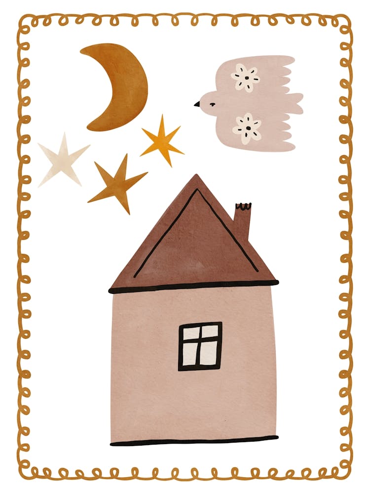 Haus Mond und Sterne