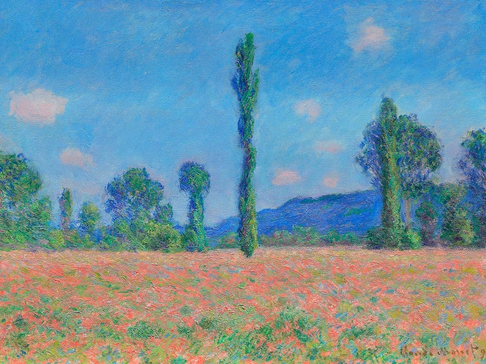 Poppy Field Giverny, Claude Monet