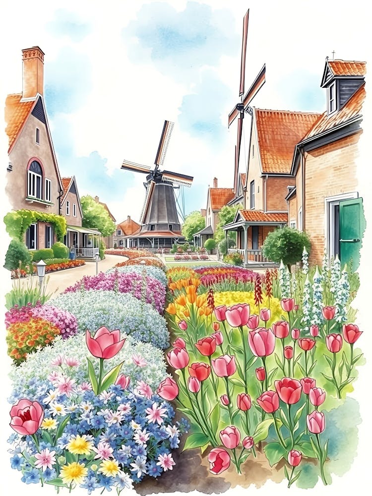 Tulips In The Garden 1