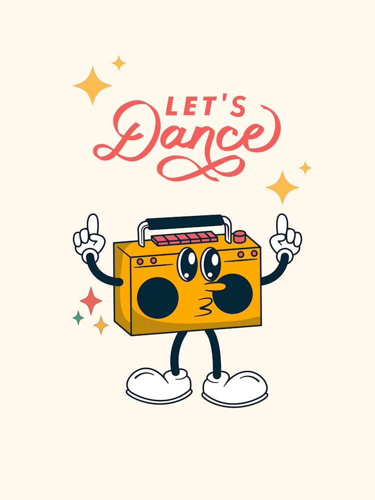 Lets Dance Groovy Print