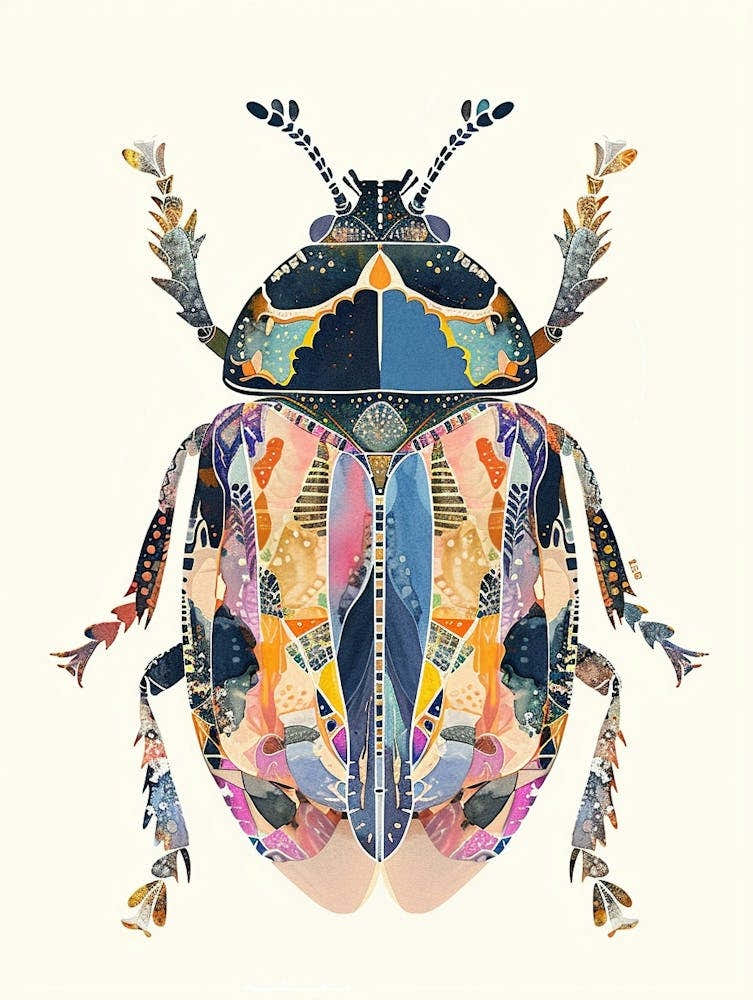 Colourful Insect Illustration June Bug 13