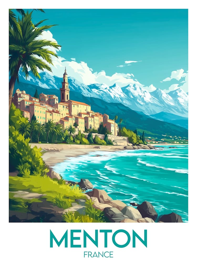 Affiche de voyage Menton