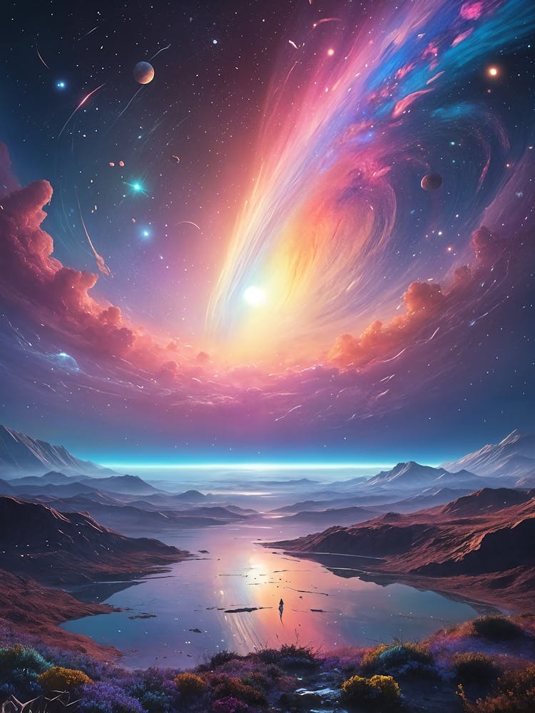 Lila Kosmischer Himmel Nr. 1