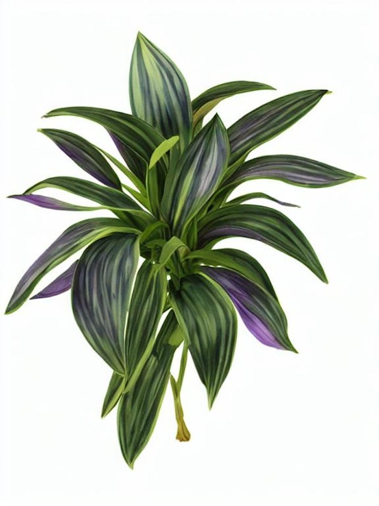 Purple Heart Plant (Tradescantia Pallida) Watercolor
