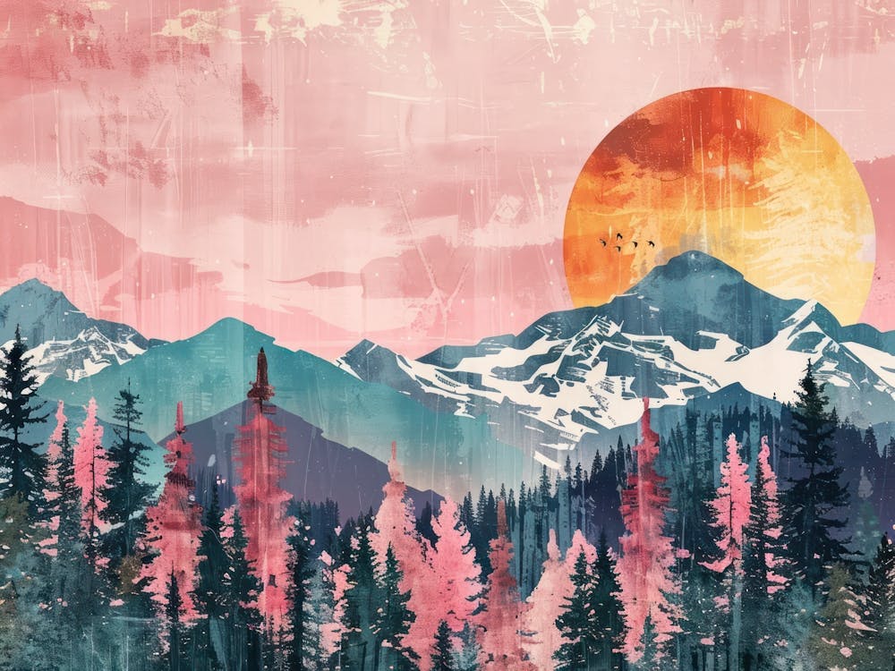 Retro Landscape Illustration 4