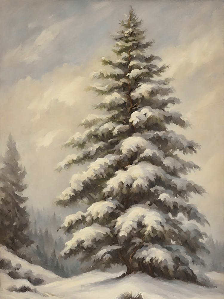 Snowy Pine Tree