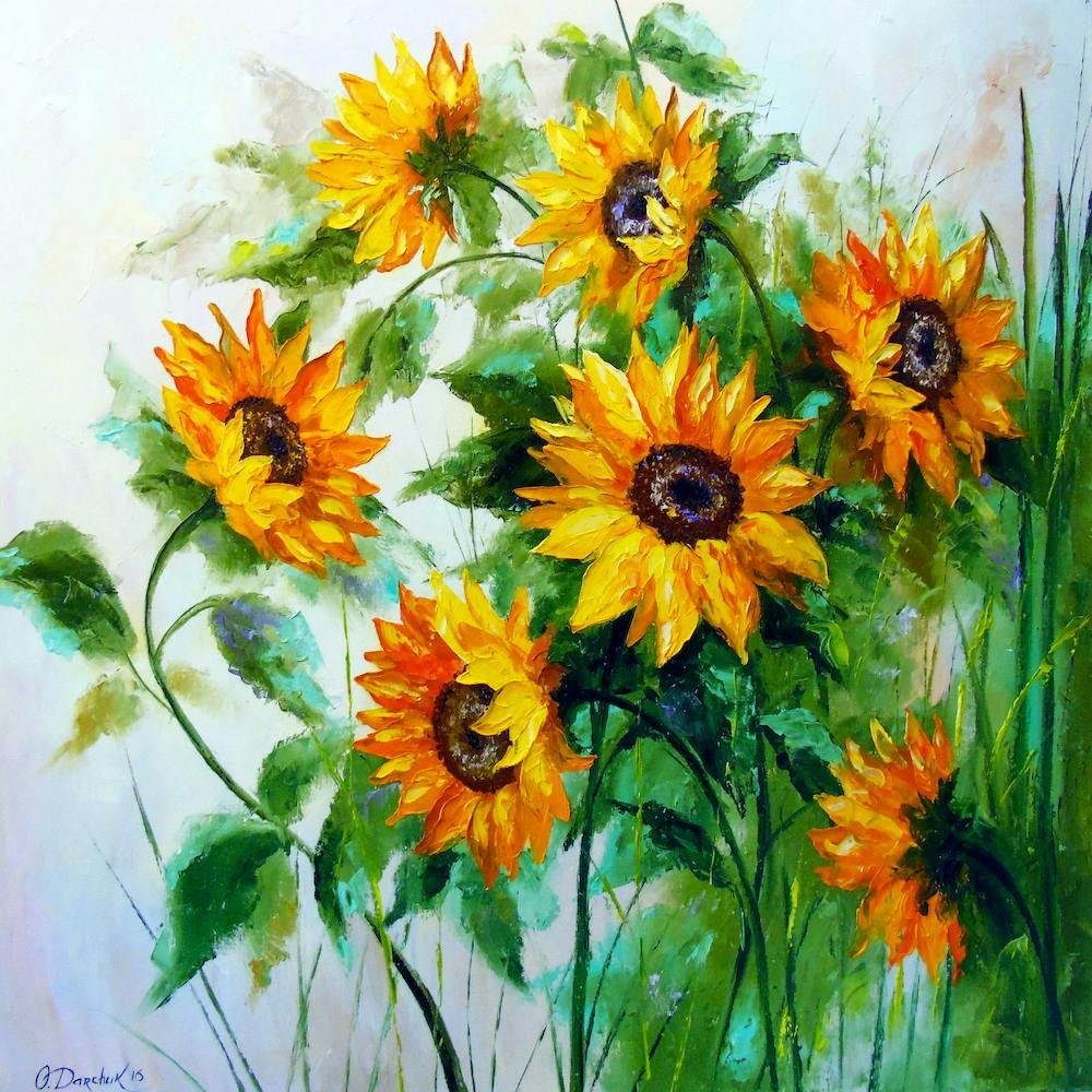 Delicate sunflowers
