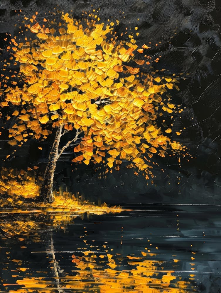 Herbstbaum am See 6