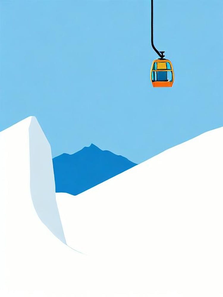 Revelstoke, Kanada Minimalistisches Ski-Poster