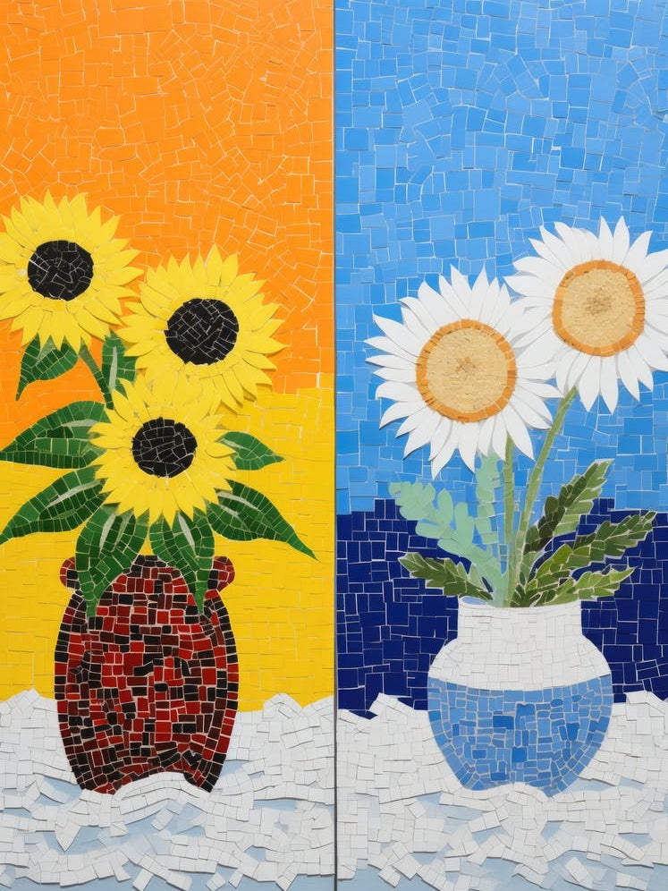 Sunflowers In Vases 1