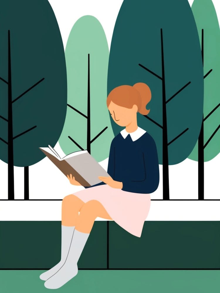 Girl Reading A Book 3