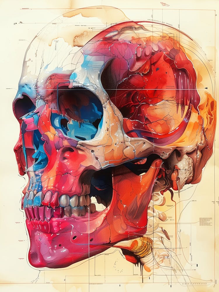 Skull anatomy biology art
