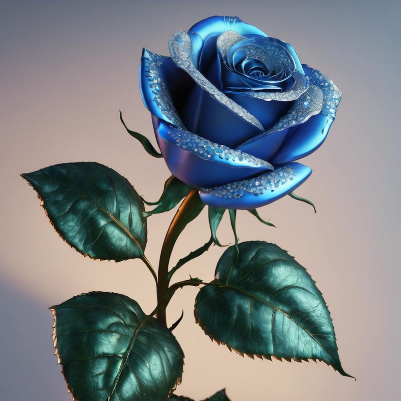 Blaue Rose Wandkunst