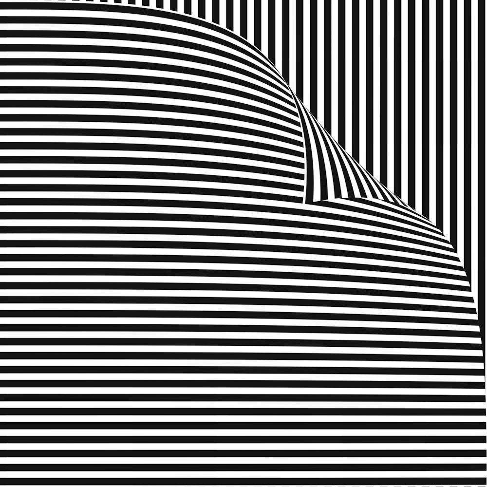 Black And White Folding Stripes