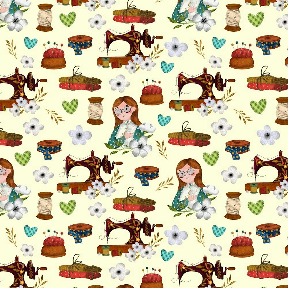 Seamstress tools pattern