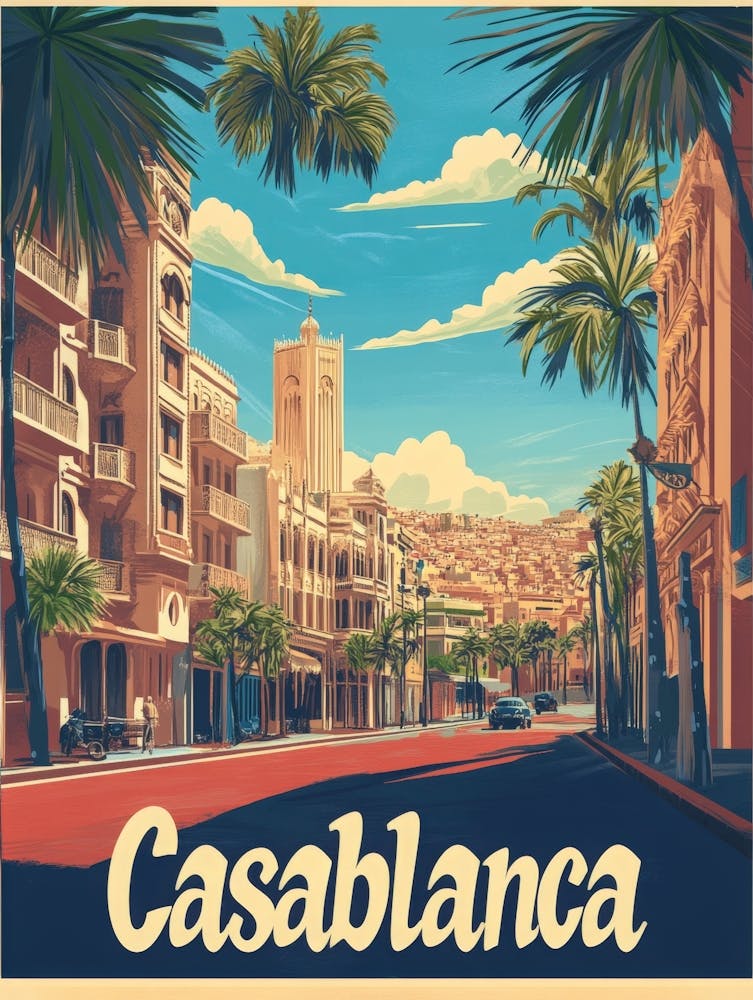 Aihrgdesign A Retro Travel Poster For Casablanca Featuring Th 56c966d8 A469 42d8 97ce 069d7aba3fa9 3
